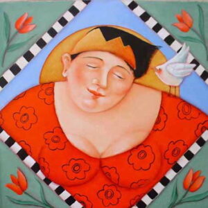Ada Breedveld - Zeefdruk "Bloemenkoningin"