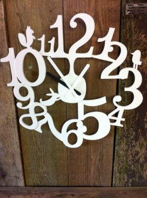 Design klok "In the Woods" wit