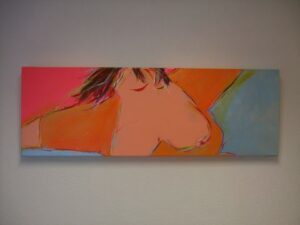 Schilderij van Trijnie Wubbolt " Ik kan gewoon blij worden zonde