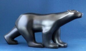 Sculptuur Pompon Ijsbeer zwart.